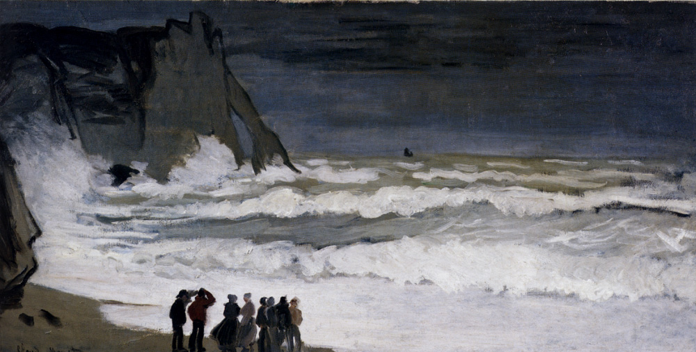 Rough Sea at Etretat 1869